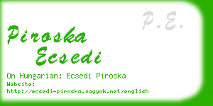 piroska ecsedi business card